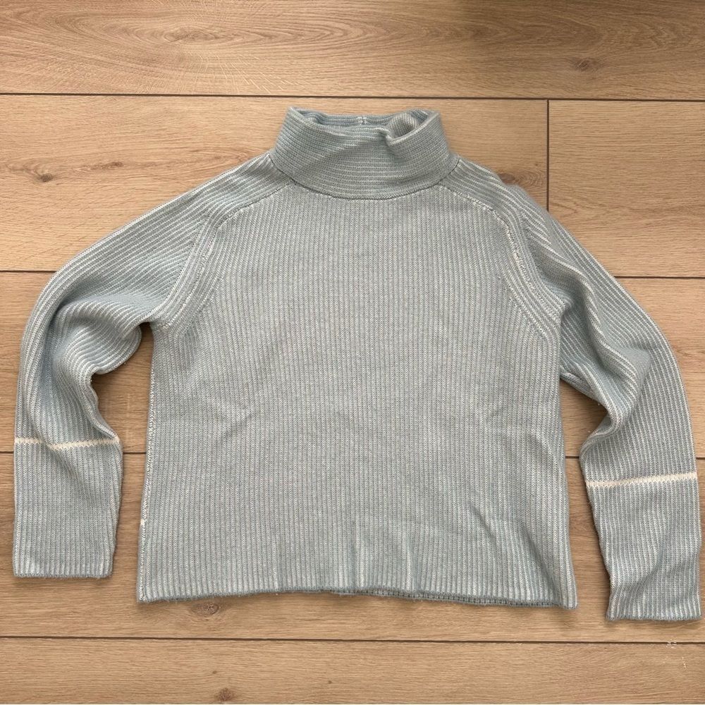 Marc Cain Cashmere Sweater Small Light Blue Striped